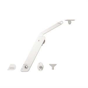 Tay nâng đơn Free Flap H1.5 D màu trắng bên trái Hafele - 493.05.357