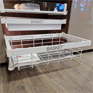Rổ kéo bằng kim loại 800mm màu trắng Hafele - 807.95.843