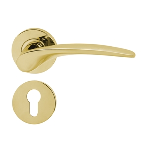 Tay nắm gạt cửa phòng có nắp che đồng bóng PVD Hafele - 903.98.147