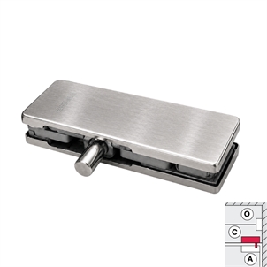 Kẹp kính trên khung Inox mờ Hafele - 981.00.650