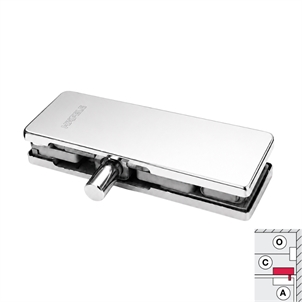 Kẹp kính trên khung Inox bóng Hafele - 981.00.651