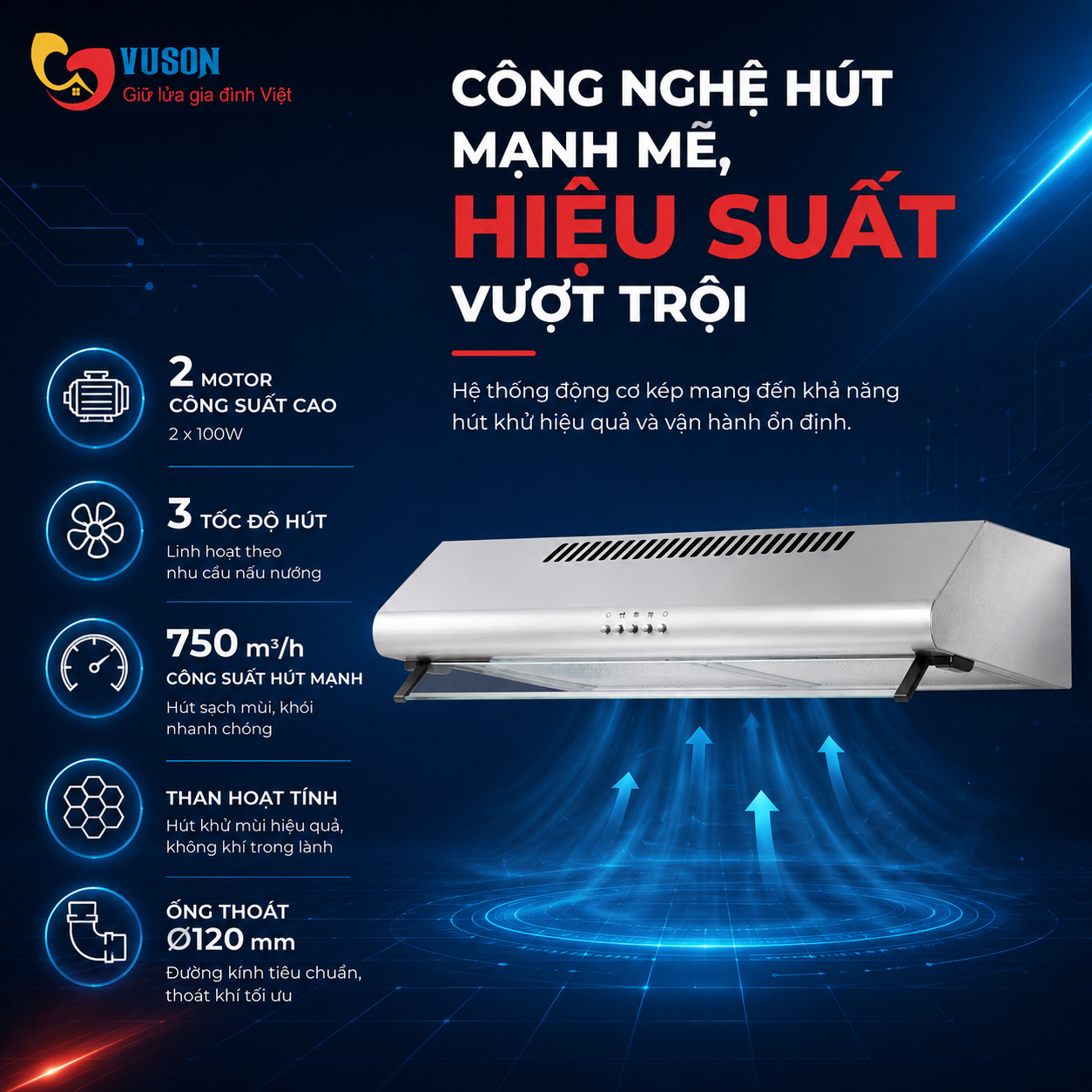 Máy hút mùi Binova BI-230-I-07