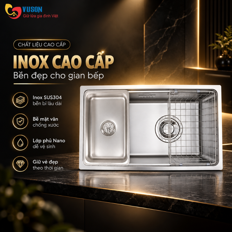 Chậu rửa bát chống xước Eurogold EUD17845JB