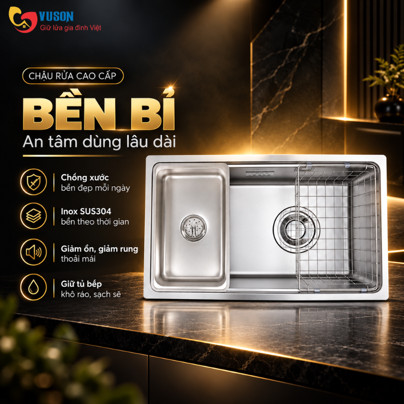 Chậu rửa bát chống xước Eurogold EUD17845JB