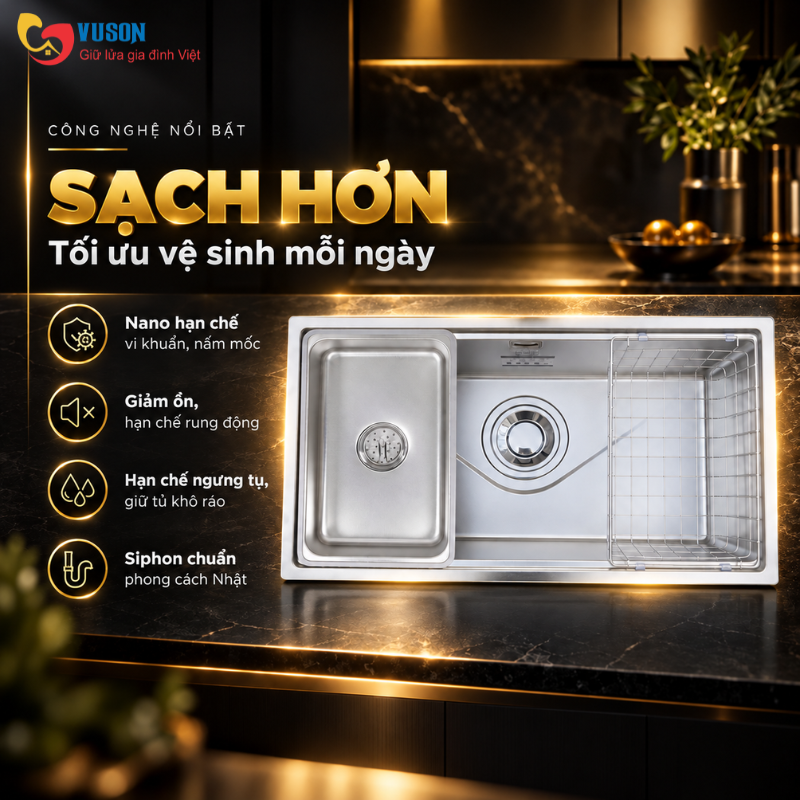 Chậu rửa bát chống xước Eurogold EUD18045JB