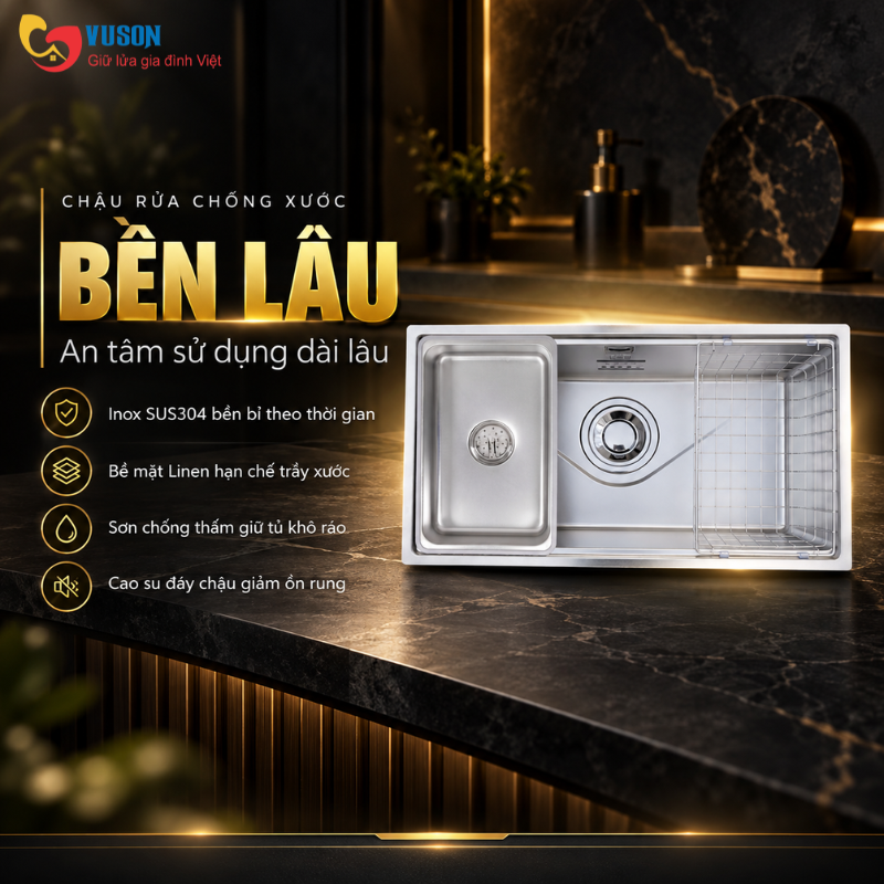 Chậu rửa bát chống xước Eurogold EUD18045JB