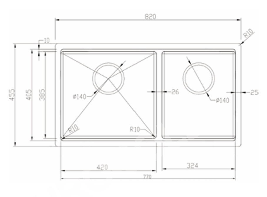 Chậu rửa bát chống xước Eurogold EUC28245LB/GB
