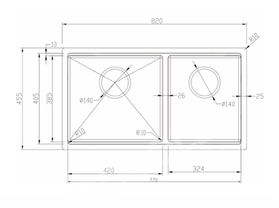 Chậu rửa bát chống xước Eurogold EUC28245LD/GD