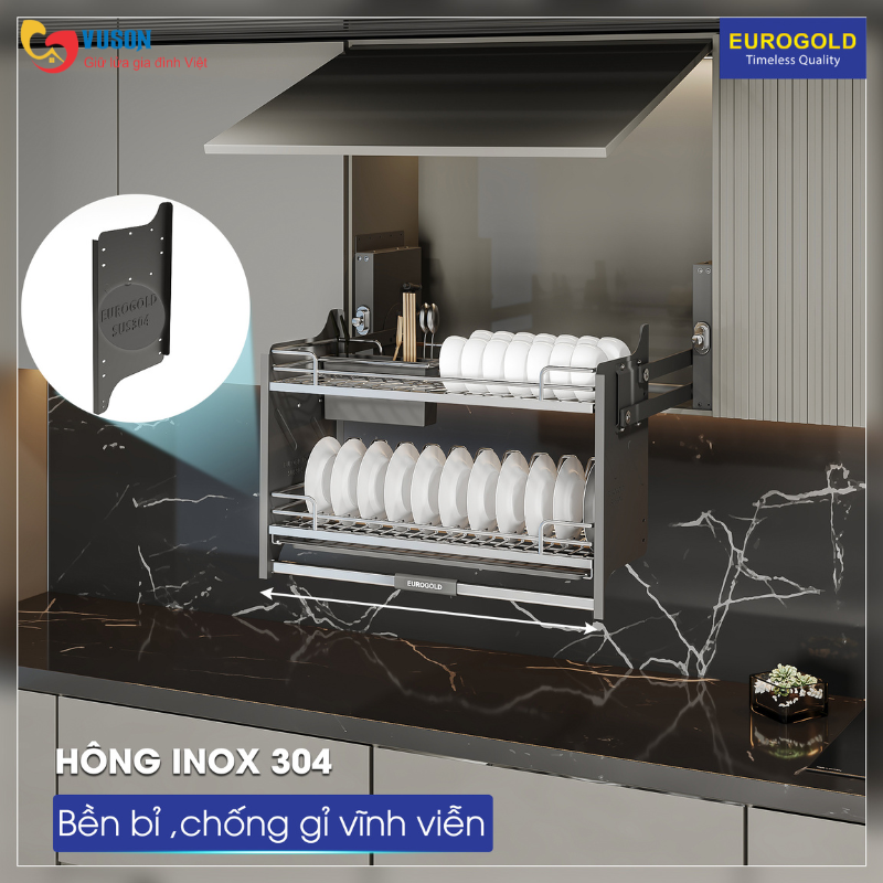 Giá bát đĩa nâng hạ Eurogold EPV9090Pro (EPO9390LX)
