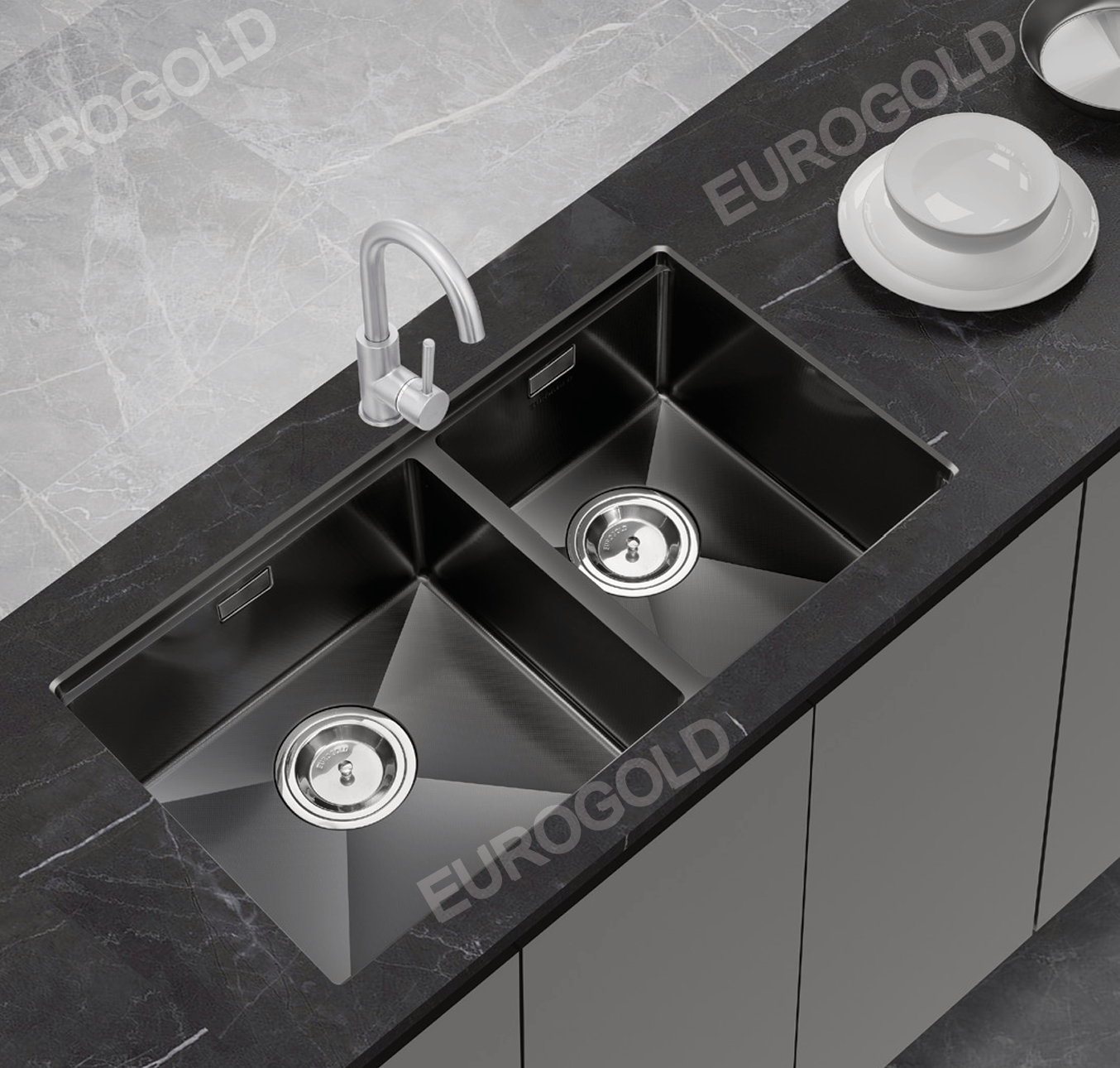 Chậu rửa bát chống xước Eurogold EUC28245LD/GD