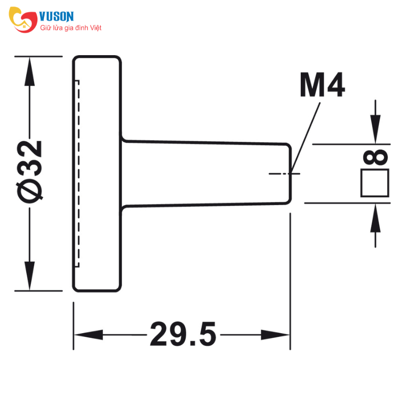 Tay nắm đen mờ đá Marble Hafele Déco H2175 - 106.70.180