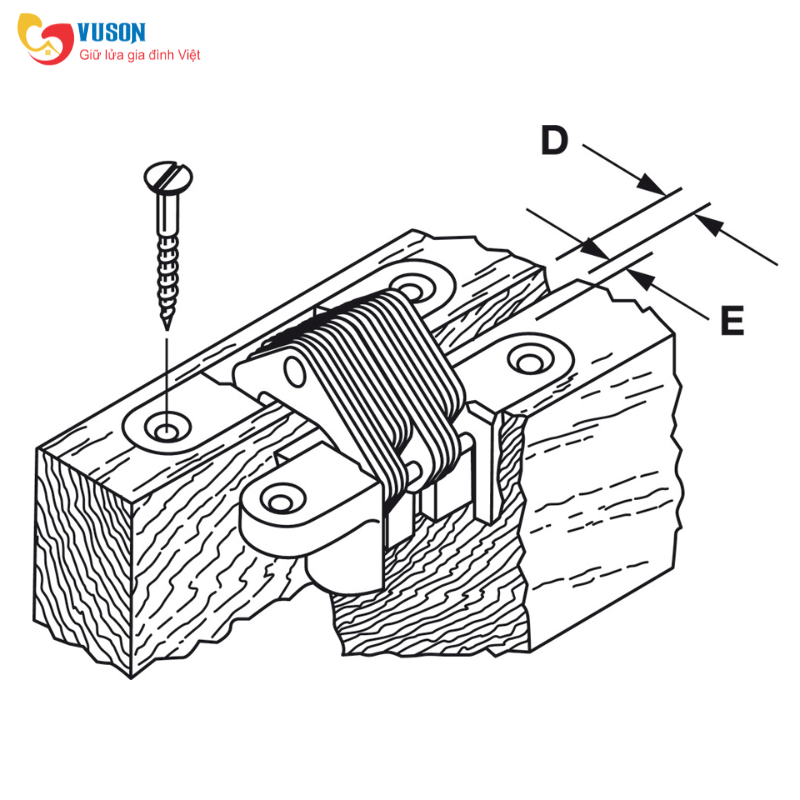Bản lề âm cho cửa gỗ dày 22 - 26mm Hafele - 341.07.745