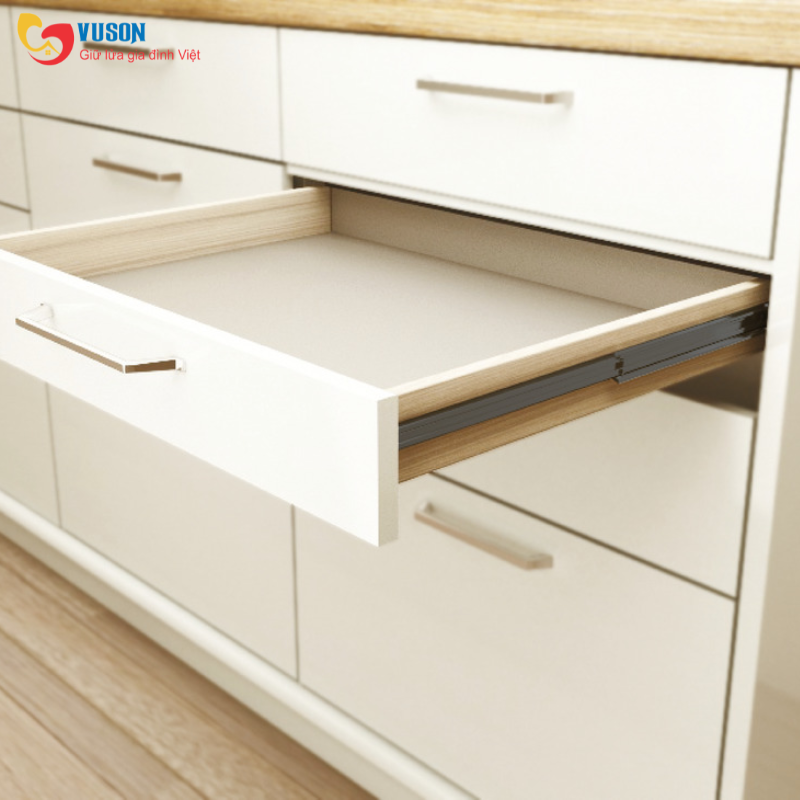 Ray bi có giảm chấn màu đen 450mm Hafele - 494.02.074