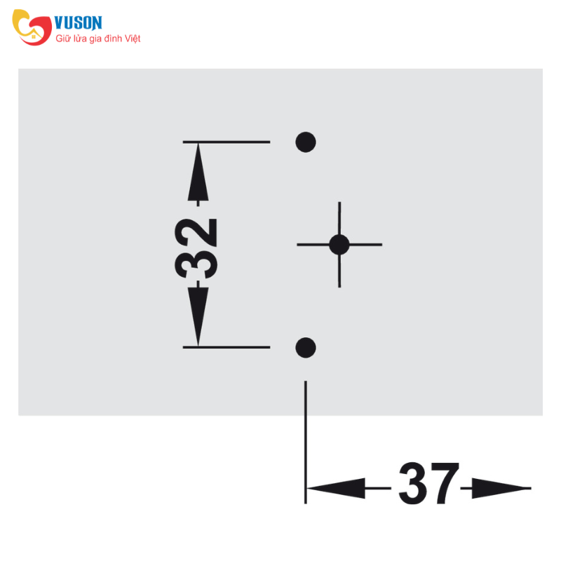 Đế bản lề kính Metalla Mini Hafele - 311.01.076