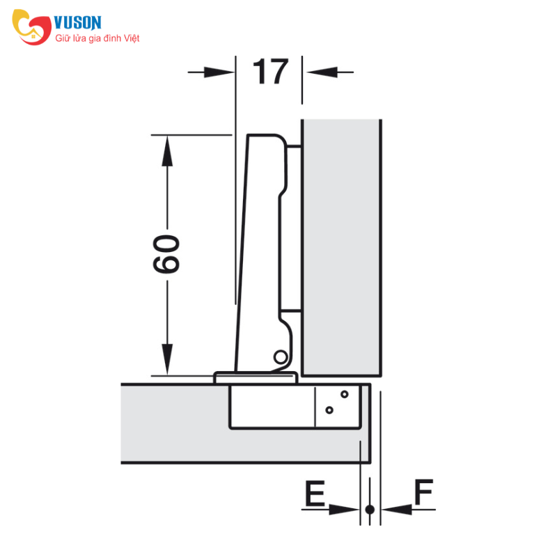 Bản lề trượt trùm ngoài Metalla 310 A 110° Hafele - 311.88.530