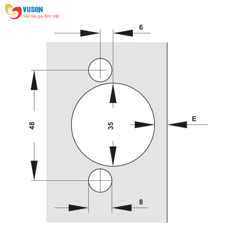 Bản lề trùm ngoài giảm chấn DIY SUS304 Hafele - 315.07.113