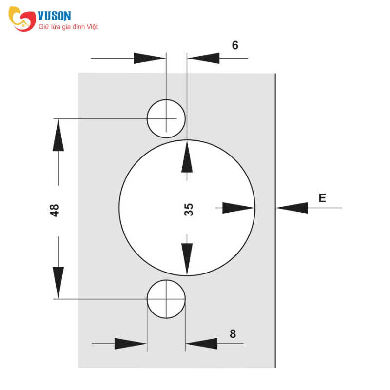 Bản lề trùm nửa giảm chấn DIY SUS304 Hafele - 315.07.114