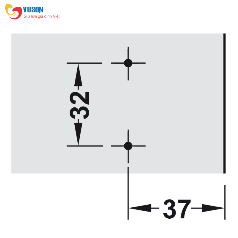 Đế bản lề Metalla SM màu đen Hafele - 315.98.656