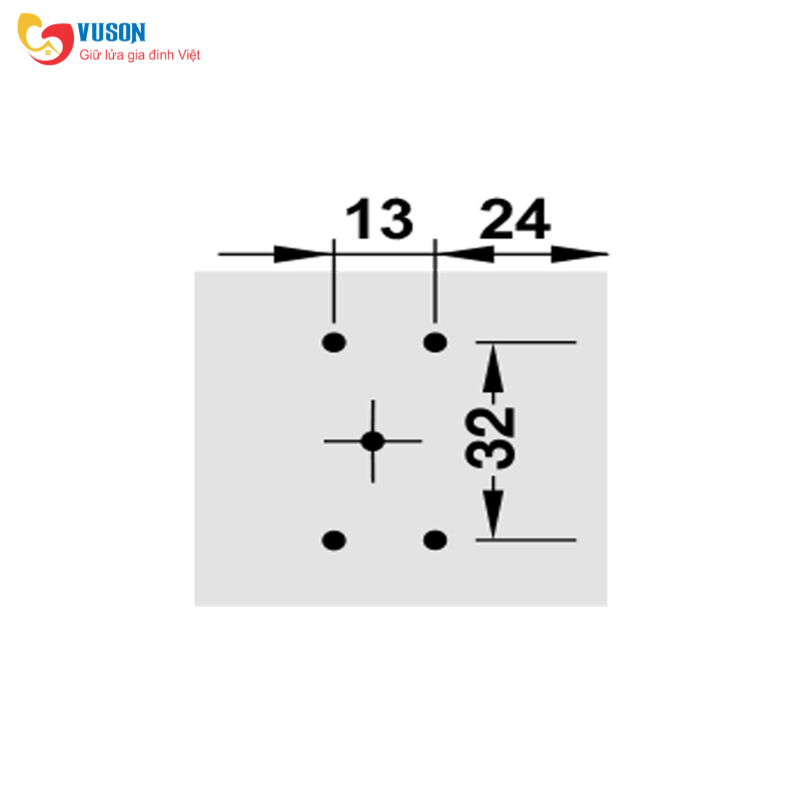 Đế bản lề không đóng giảm chấn Hafele - 315.98.780