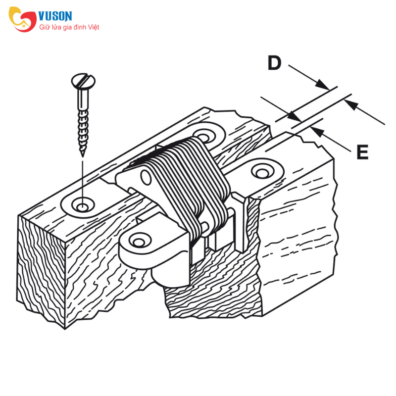 Bản lề âm cho cửa gỗ dày 13-16mm Hafele - 341.07.518