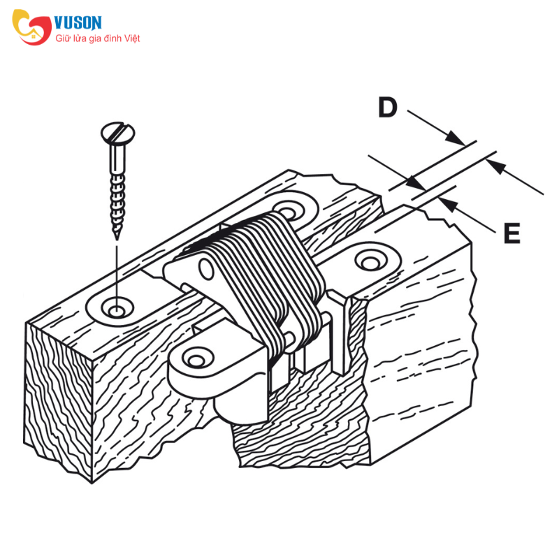 Bản lề âm cho cửa gỗ dày 22-26mm Hafele - 341.07.545