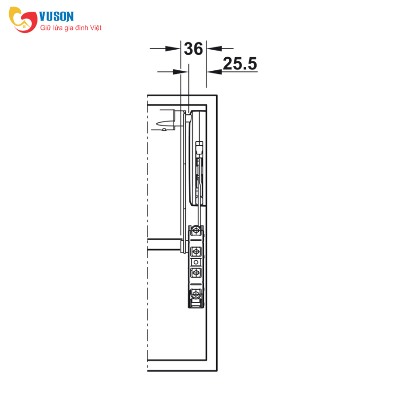 Tay nâng Free Up R2US Hafele - 372.33.631