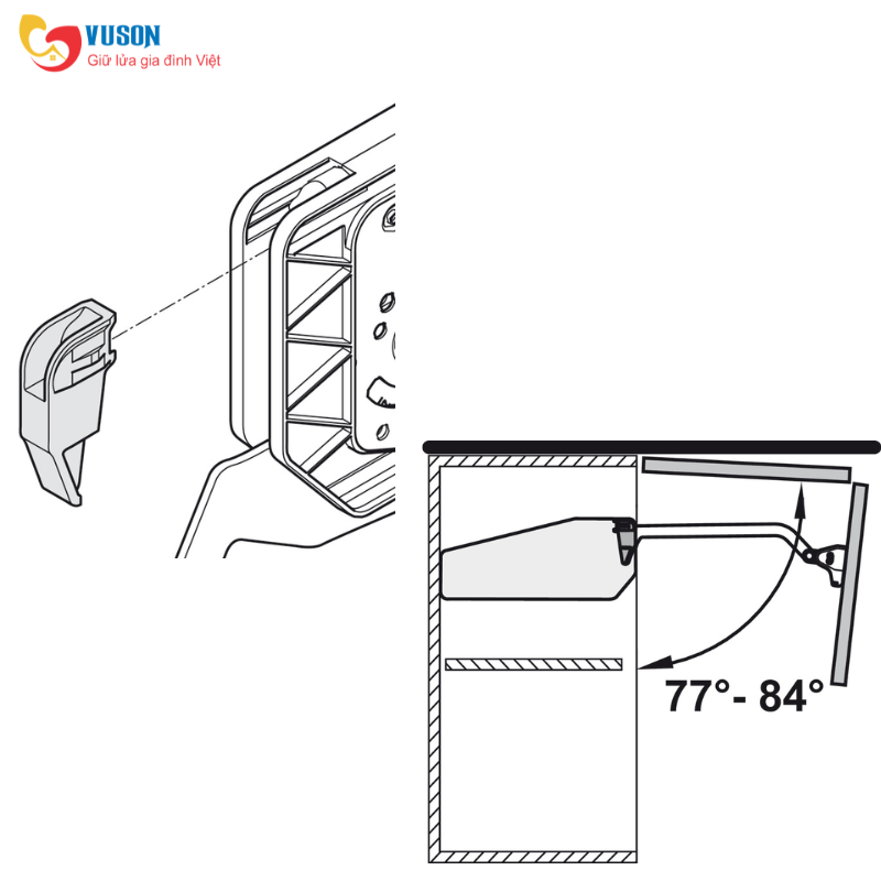 Chặn góc mở Free Fold Hafele - 372.37.060