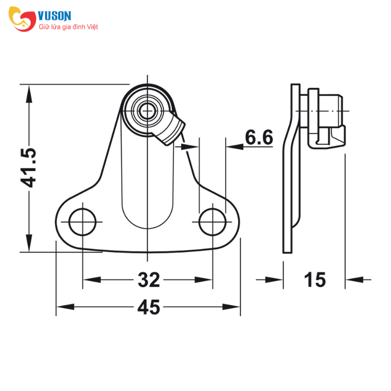 Giá đỡ lắp Free Duo Standard/Forte Hafele - 373.66.694
