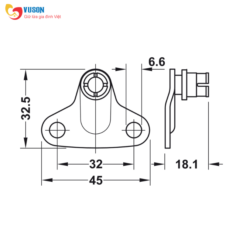Bas lắp tủ Hafele - 373.69.906