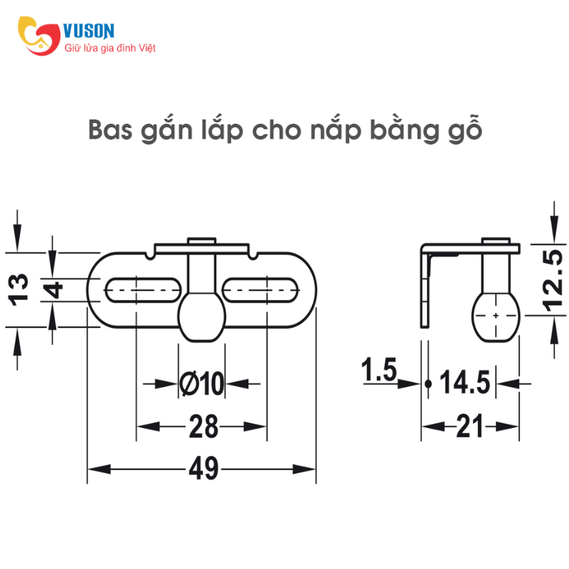 Pittong Đẩy Cánh Tủ 60N Hafele 373.82.906