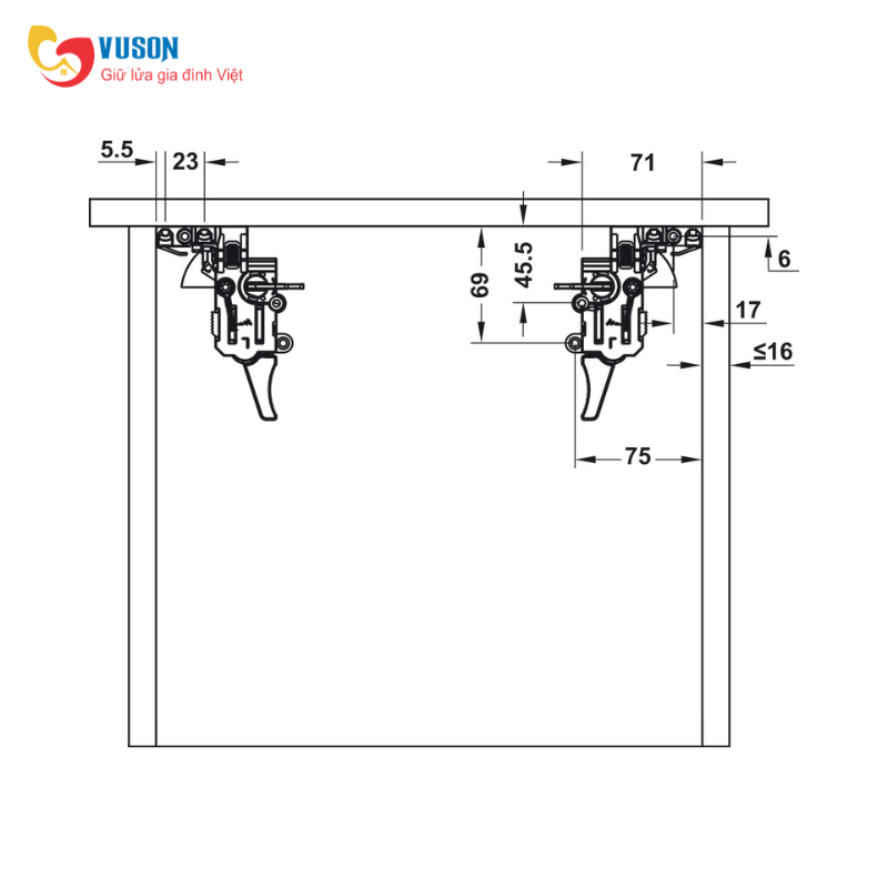 Ray Âm EPC Evo Giảm Chấn Toàn Phần 400mm 30kg Hafele - 433.32.073