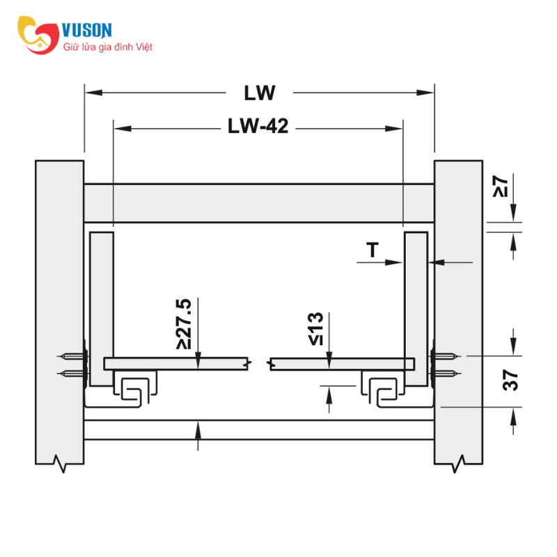 Ray Âm EPC Evo Giảm Chấn Toàn Phần 400mm 30kg Hafele - 433.32.073