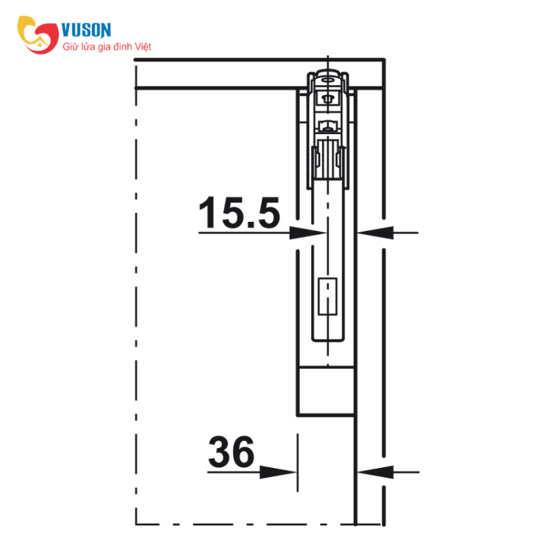 Bộ Tay Nâng Free Flap 3.15 Hafele 493.05.863