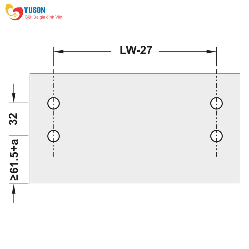 Ray hộp giảm chấn 80mm Hafele Alto-S - 552.55.318