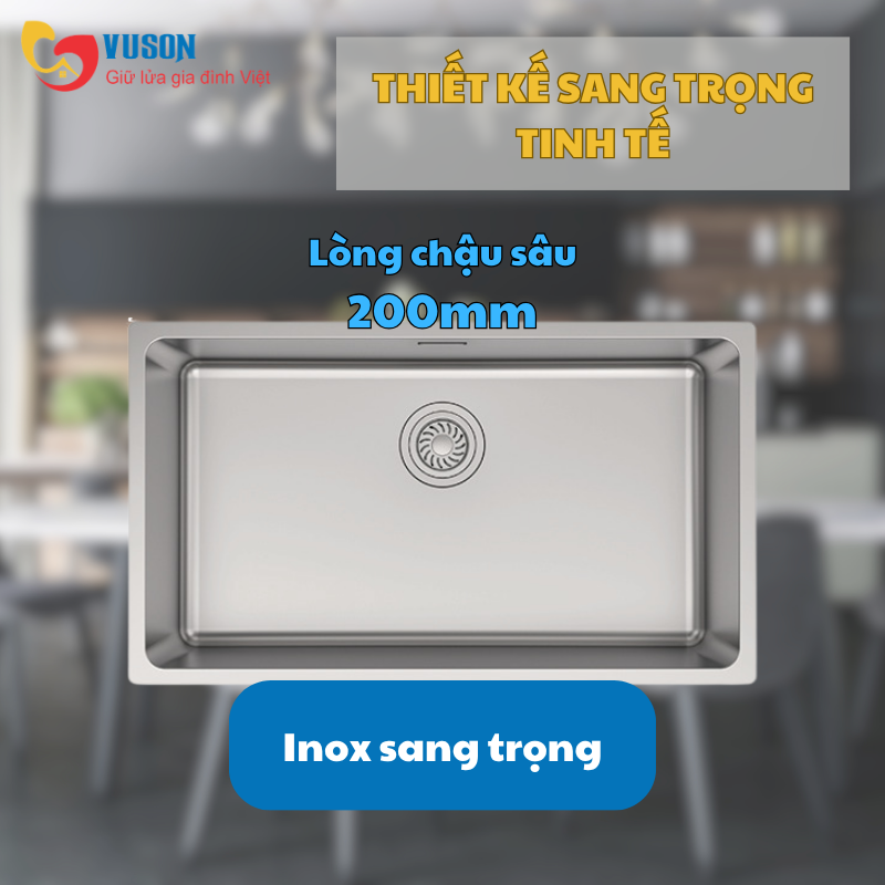 Chậu rửa bát Inox Hafele SUS SATIN R25 HS24-SSN1S-760_BR - 567.24.407