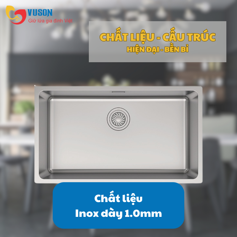 Chậu rửa bát Inox Hafele SUS SATIN R25 HS24-SSN1S-760_BR - 567.24.407