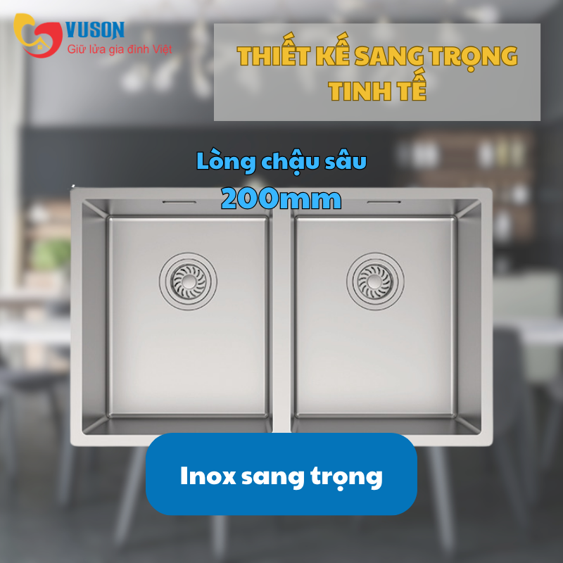 Chậu rửa bát Hafele SUS R10 HS24-SSN2S-750 _BR - 567.24.427