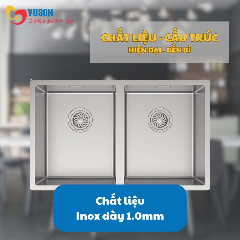 Chậu rửa bát Hafele SUS R10 HS24-SSN2S-750 _BR - 567.24.427