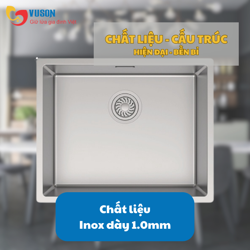 Chậu rửa bát Hafele SUS R10 HS24-SSN1S-540_BR - 567.24.457