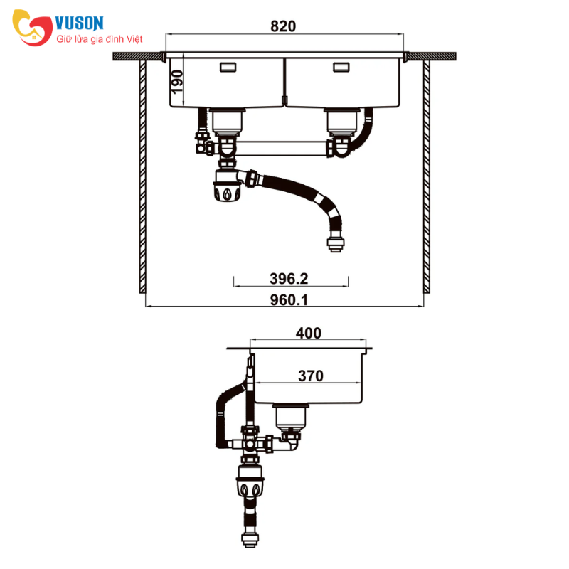 Combo chậu rửa bát 567.94.024 và Phụ kiện Hafele - 567.94.058
