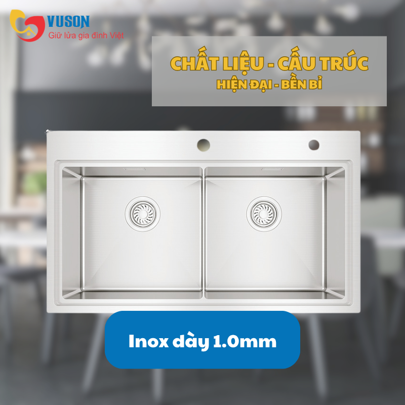Chậu rửa bát Inox Hafele SUS WS R10 HS25-SSN2S-8650 - 567.94.024
