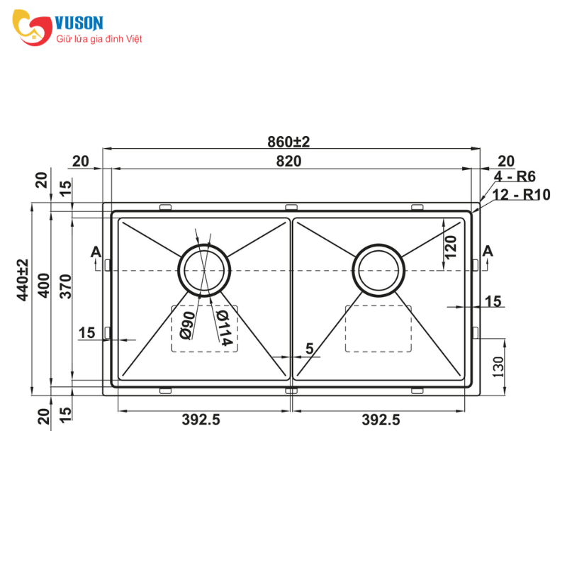 Combo chậu rửa bát 567.94.023 và Phụ kiện Hafele - 567.94.057