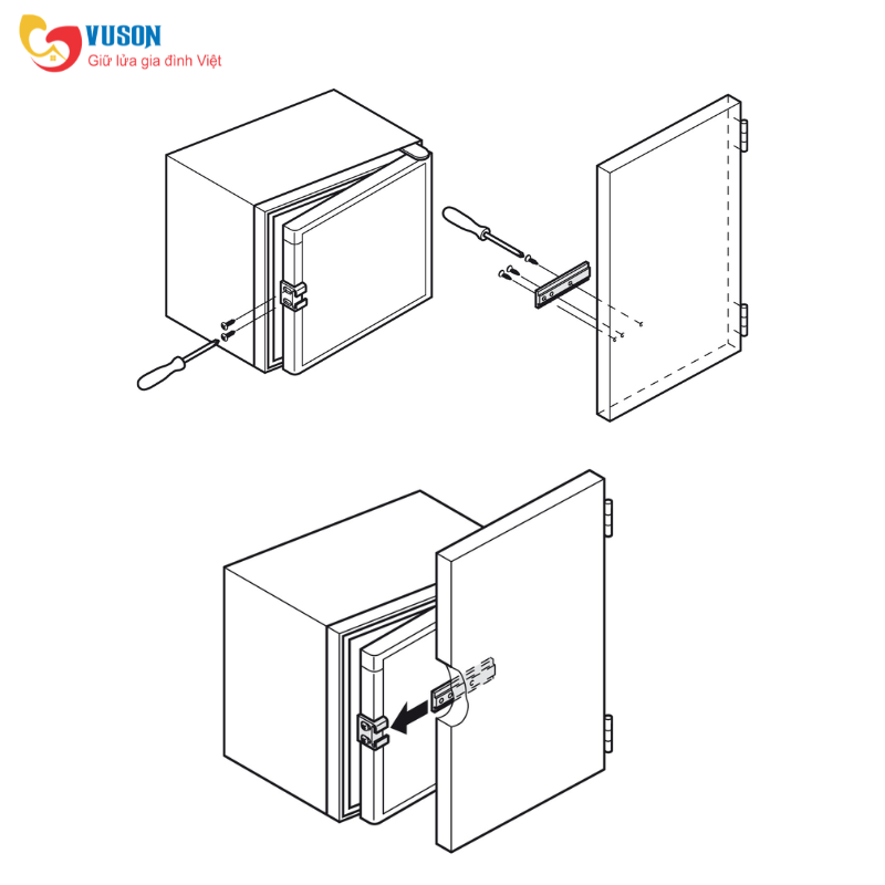 Bát gắn cánh tủ lạnh Hafele - 568.16.020