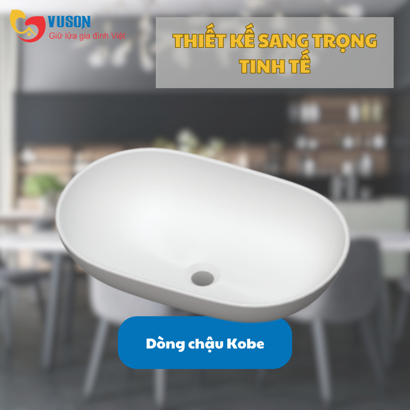 Chậu sứ đặt bàn Hafele Kobe 585x390x175 - 588.79.030