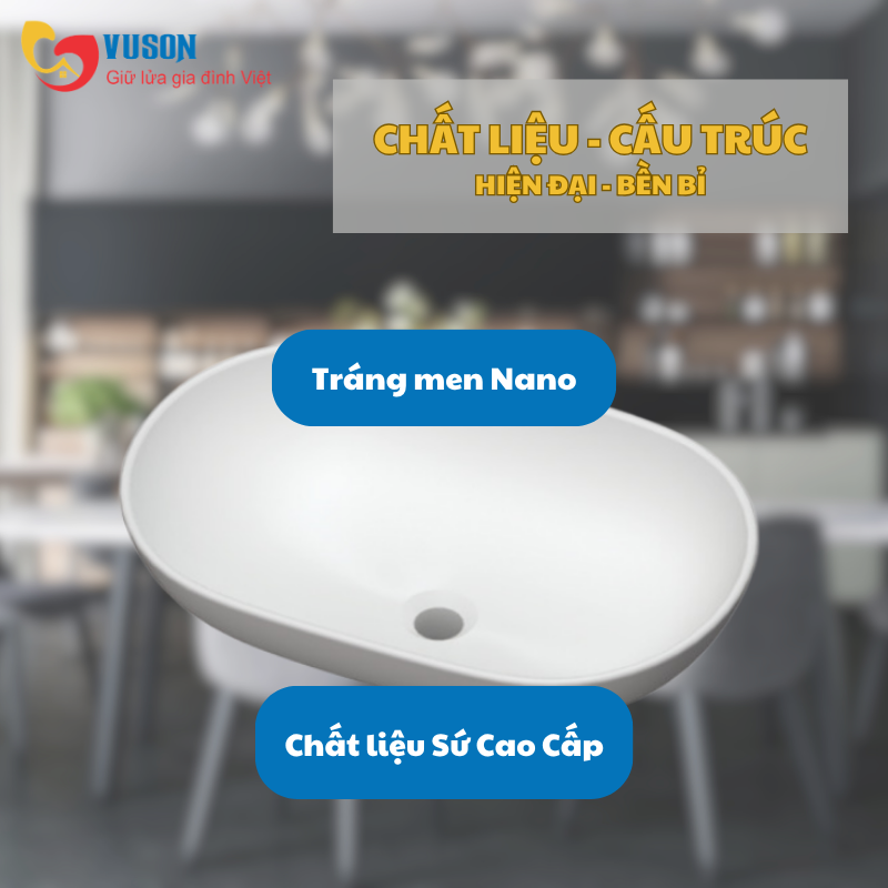 Chậu sứ đặt bàn Hafele Kobe 585x390x175 - 588.79.030