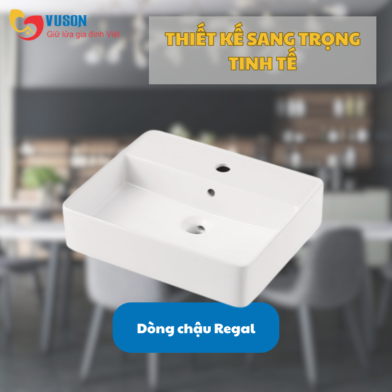 Chậu sứ đặt bàn Hafele Regal 585x390x175 - 588.79.032