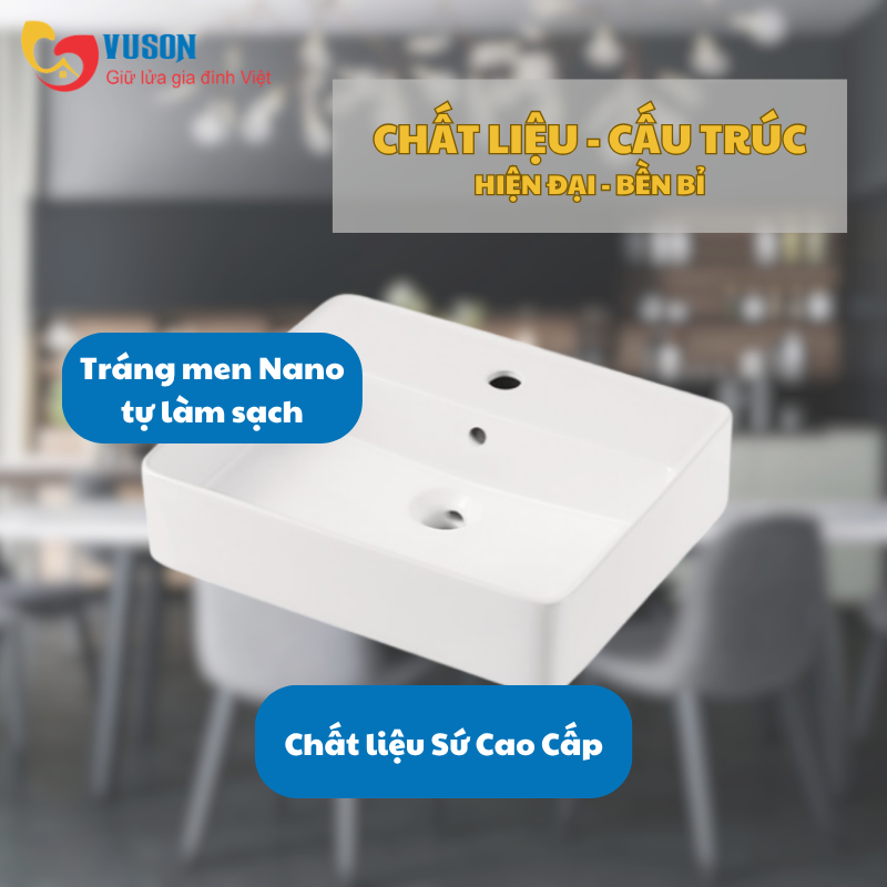 Chậu sứ đặt bàn Hafele Regal 585x390x175 - 588.79.032