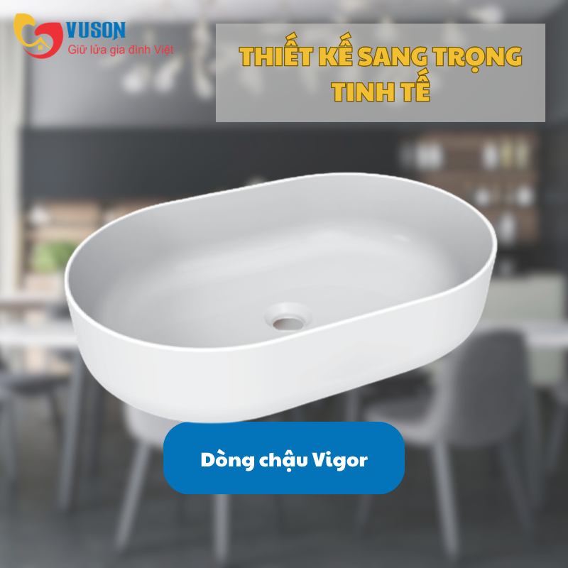 Chậu sứ đặt bàn Hafele Vigor 580x380x140 - 588.79.077