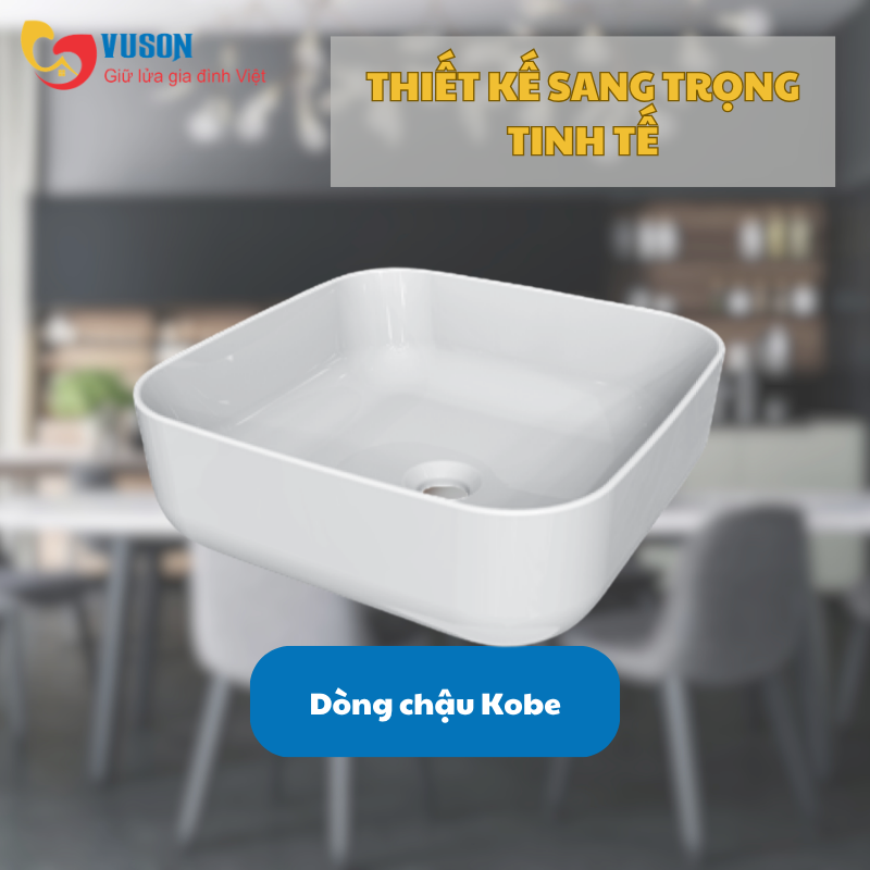 Chậu sứ đặt bàn Hafele Kobe 400x400x140 - 588.79.078