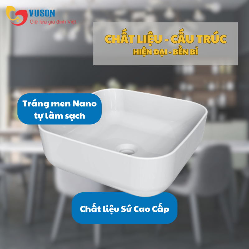 Chậu sứ đặt bàn Hafele Kobe 400x400x140 - 588.79.078